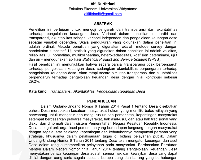 Meningkatkan Transparansi Pemerintahan Desa lewat E-Reporting yang Akuntabel