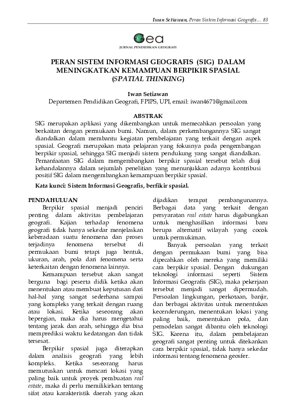 Peran Sistem Informasi Geografis (SIG) dalam Pengembangan Pariwisata Berkelanjutan