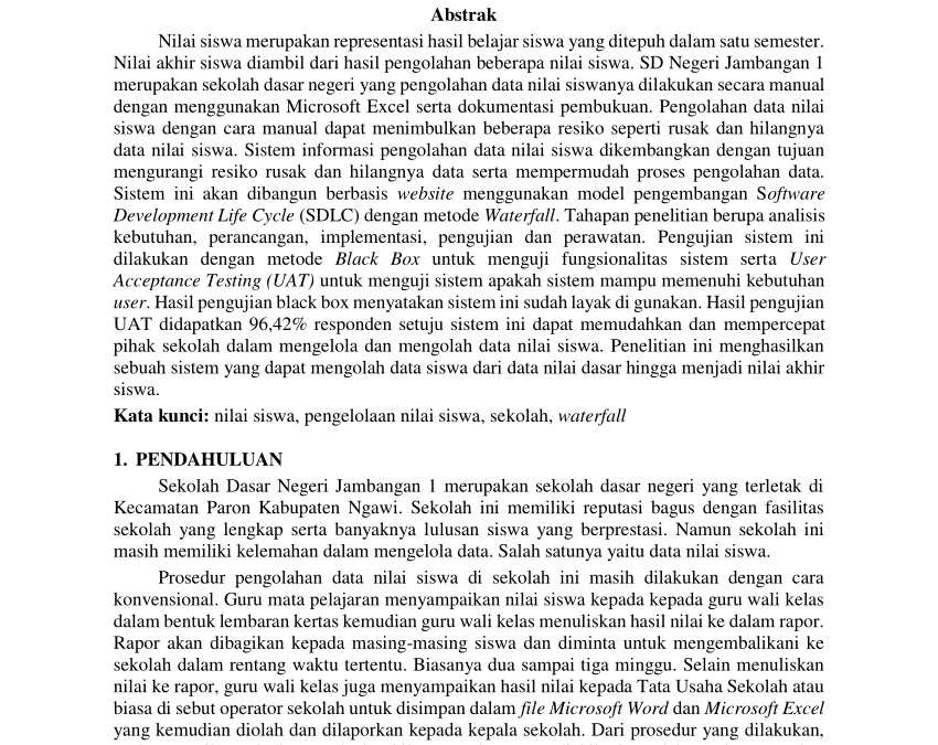 Meningkatkan Kualitas Penilaian dengan Sistem Informasi Pengelolaan Nilai Siswa yang Terintegrasi