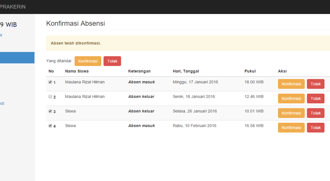 Sistem Informasi Absensi Sekolah: Mendukung Proses Pengawasan dan Pengendalian